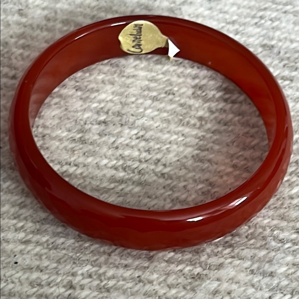 NWOT faceted Carnelian bangle bracelet